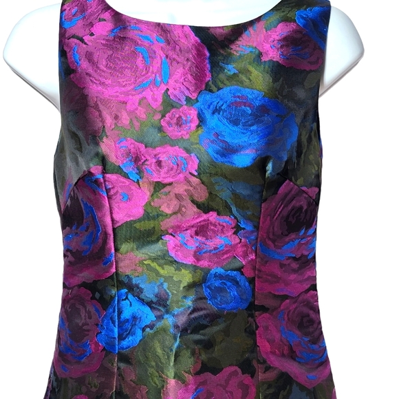 Chetta B Bright Floral Short Evening Cocktail Party Dress Size 2 - Picture 4 of 9